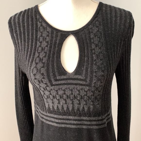 Max Studio long sleeve sweater dress with crew neck - Picture 2 of 10